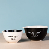 Bakin Some Shit Ceramic Mixing Bowl Set