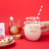 Naughty/Nice Wine & Rocks Glass Set