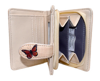 Small Zipper Wallet Monarch Migration Beige