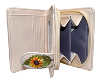 Small Zipper Wallet Garden Goat Beige
