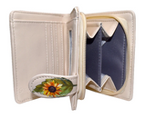 Small Zipper Wallet Garden Goat Beige
