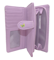 Large Zipper Wallet Kitten Garden Mauve
