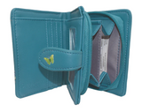 Small Zipper Wallet Kitten Garden Teal