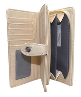 Large Zipper Wallet Summer Lupines Beige