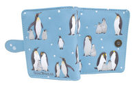 Zipper Wallet Penguin Waddle Sky Blue Small