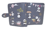 Small Zipper Wallet Pandas Grey