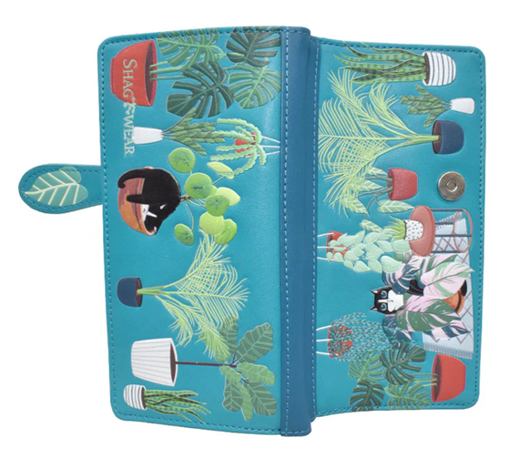 Large Zipper Wallet Plant Life Teal