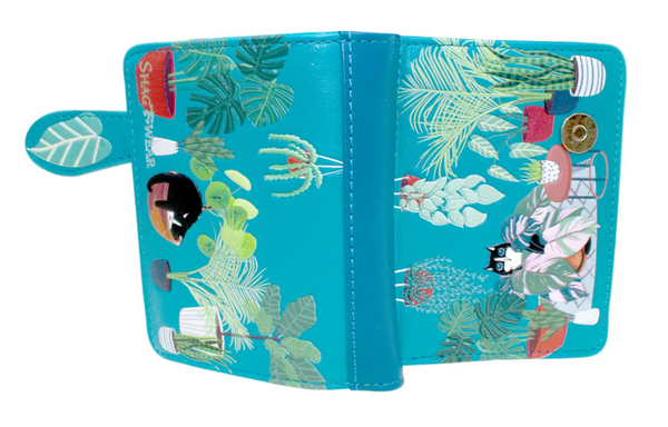Small Zipper Wallet Plant Life Teal
