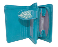 Small Zipper Wallet Plant Life Teal