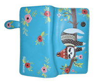 Large Zipper Wallet Chillin' Sloth Teal