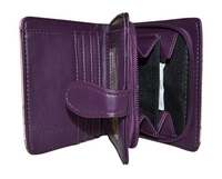 Small Zipper Wallet Vintage Dragonfly Purple
