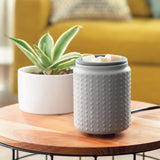 Silicone Dish Wax Warmer Grey Hobnail