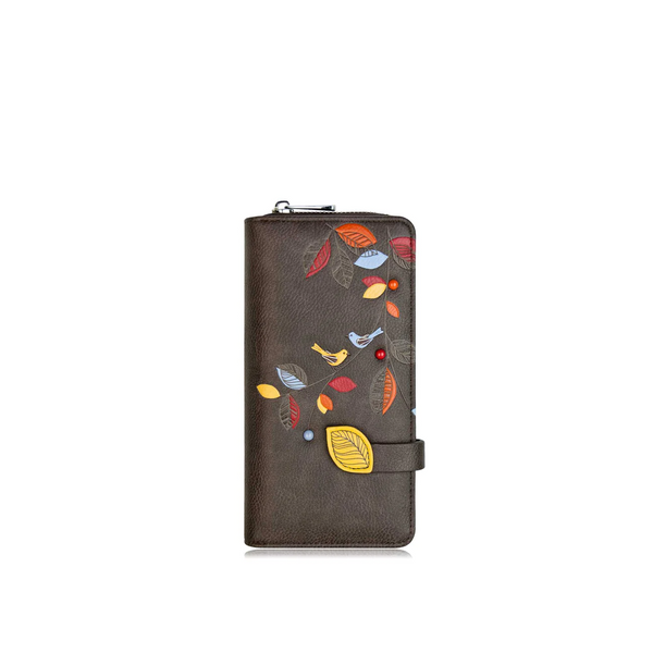 Avery Clutch Wallet Brown