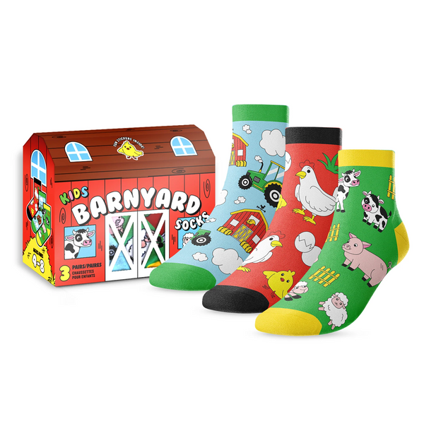 Kids Barnyard Socks 3 Pairs