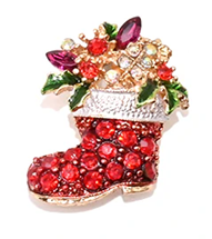 Brooch Christmas Stocking