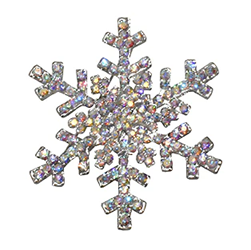 Brooch Snowflake Rhinestone