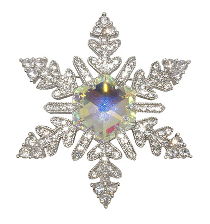 Brooch Snowflake Crystal