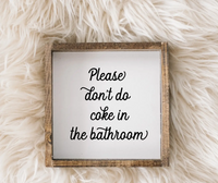 Box Framed Print Coke In The Bathroom