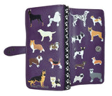 Large Zipper Wallet Dogs Purple