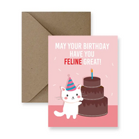Feline Great Birthday Card