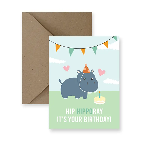 Hip Hipporay Birthday Card