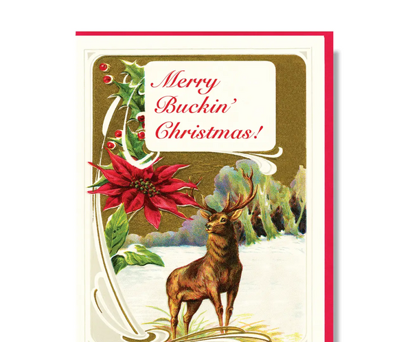Merry Buckin Christmas Card