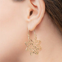 Filigree Poinsettia Earrings Gold