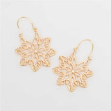 Filigree Poinsettia Earrings Gold