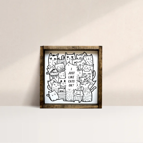 Box Framed Print I Just Like Cats OK?