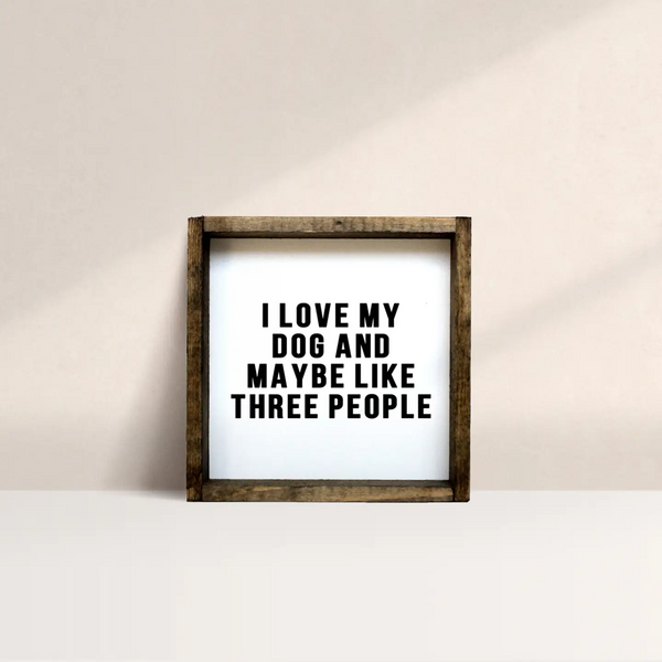 Box Framed Print I Love My Dog