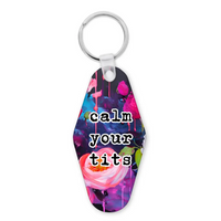 Keychain Calm Your Tits
