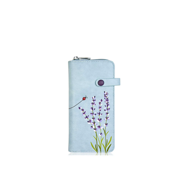 Lavender Clutch Wallet Blue