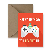 Leveled Up Birthday Card