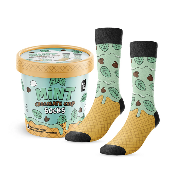 Ice Cream Mint Chocolate Chip Socks