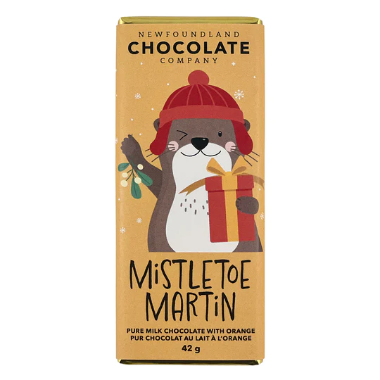 Mistletoe Martin Orange Milk Chocolate Bar