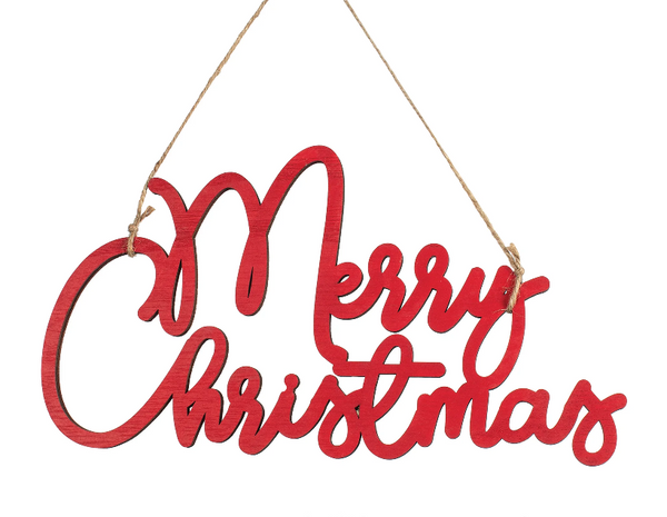 Merry Christmas Wooden Ornament