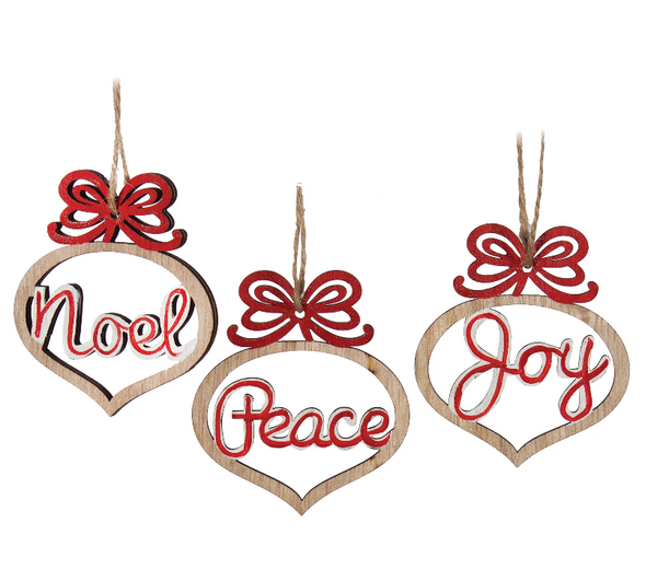 Wooden Word Ornament
