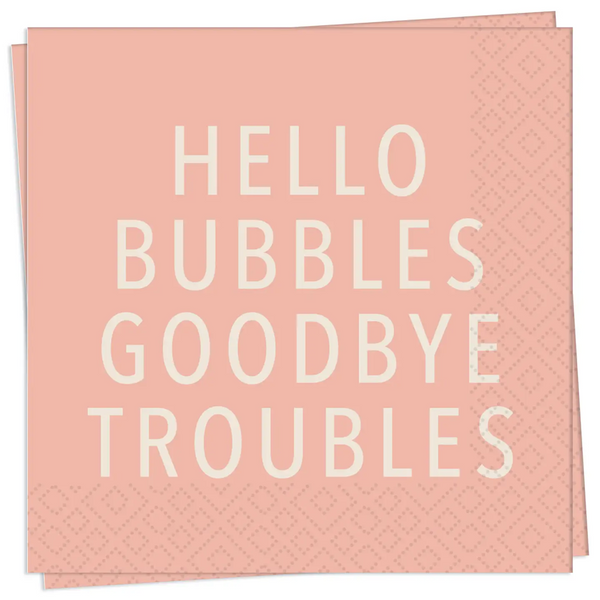 Paper Cocktail Napkins Bubbles Troubles