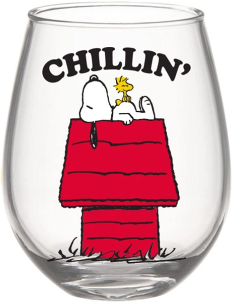 Peanuts Snoopy Chillin' Stemless Wine Glass