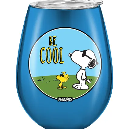Peanuts Snoopy & Woodstock Stainless Steel Wine Tumbler