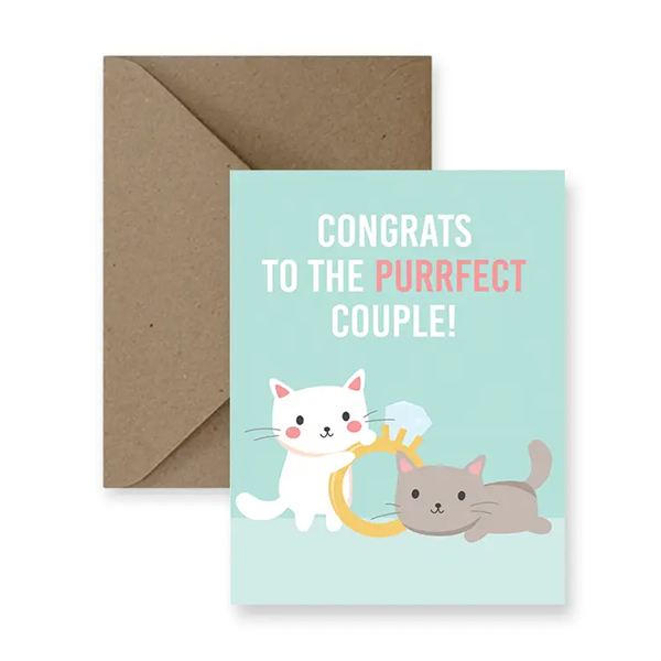 Purrfect Couple Wedding Card