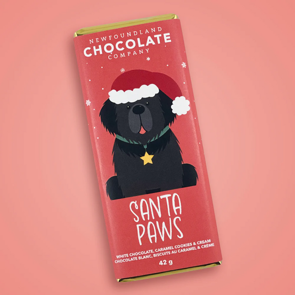 Santa Paws Caramel Cookies & Cream White Chocolate Bar