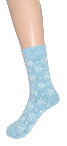 Women's Socks Cozy Snowflakes