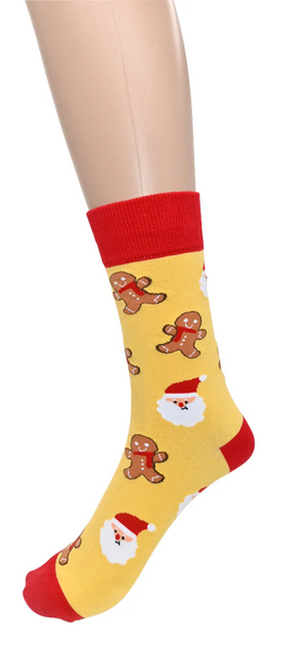 Women's Socks Santa & Gingerbread