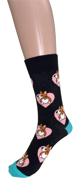Women's Socks Corgi Hearts