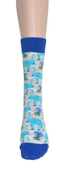 Women's Socks Elephants Blue
