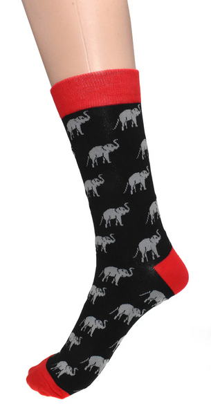 Women's Socks Elephants Black
