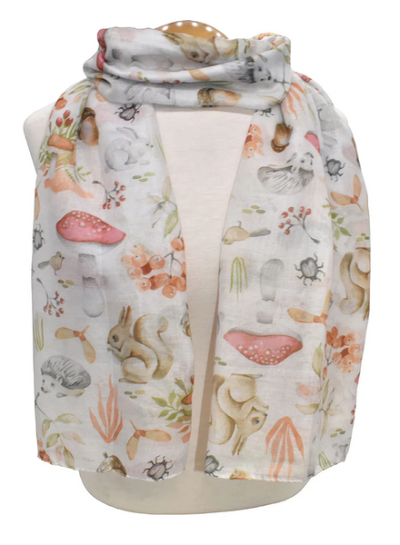 Woodland White Scarf