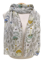 Mushrooms White Scarf