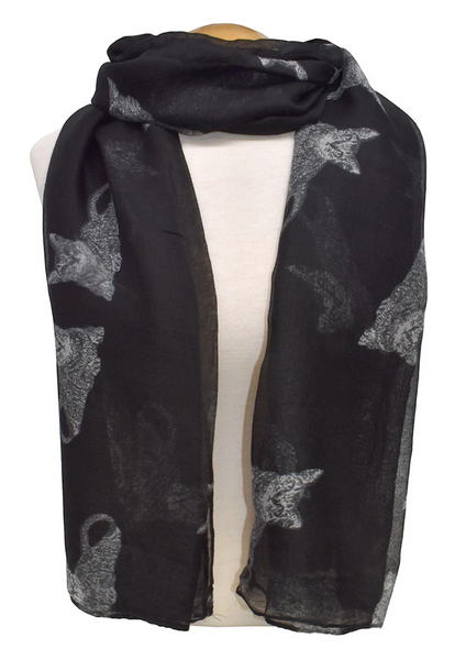 Cat Rest Black Scarf